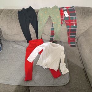 Girls’ leggings and long sleeve top